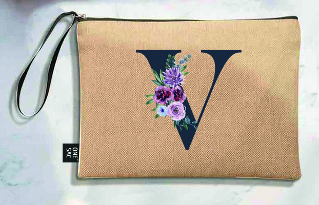 Sac à main Lettre V (Modèles variés) (25 × 18 × 1 cm)